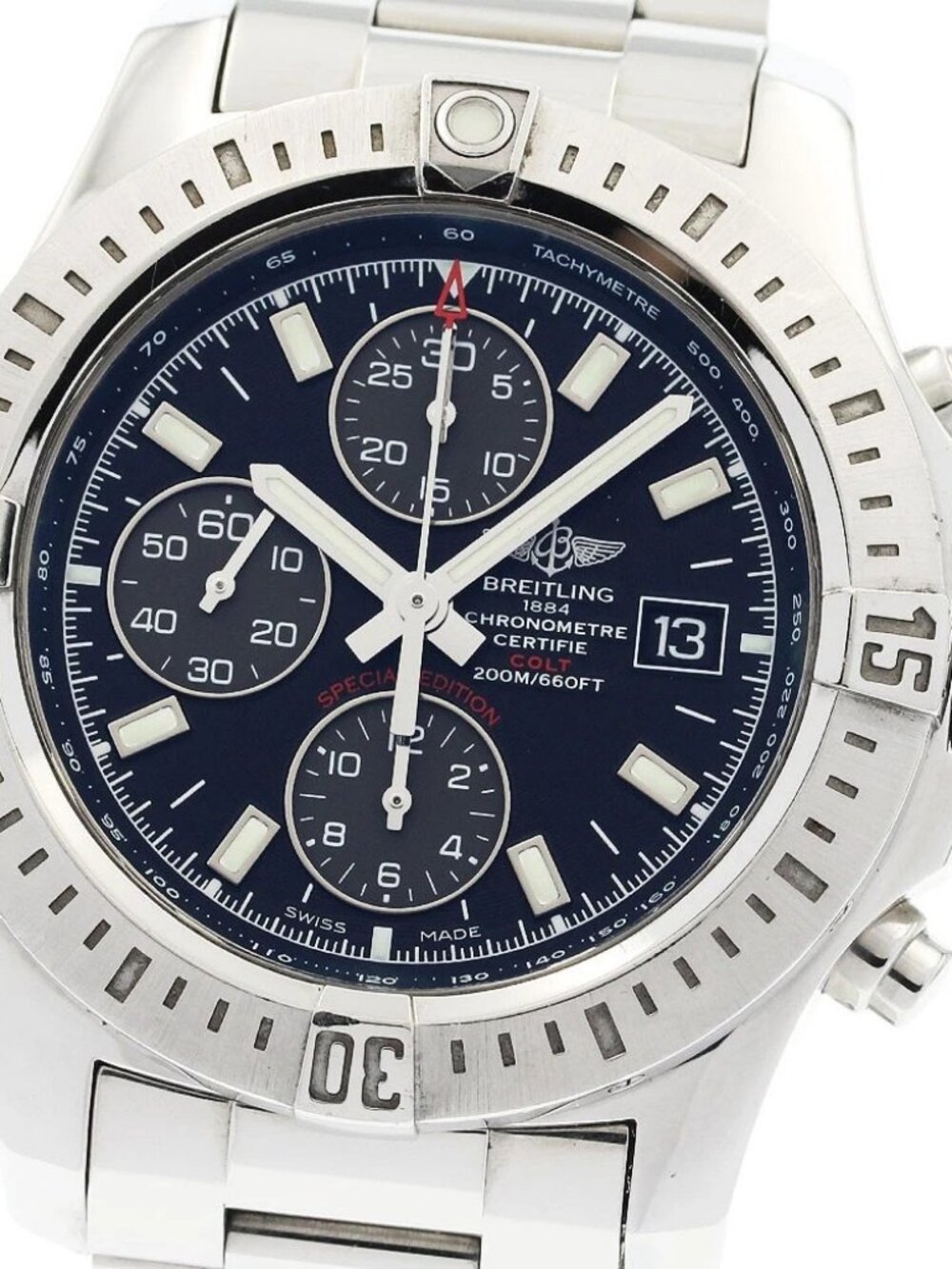 BREITLING Colt A13388 Chronograph Black Grey Dial Automatic Men's Watch_934423
